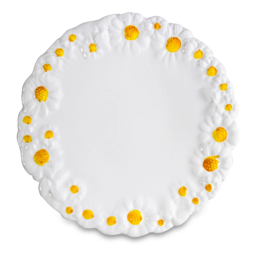 Блюдо для сладкого на ножке Edelweiss Маргаритка 22х22х8см, керамика, белое