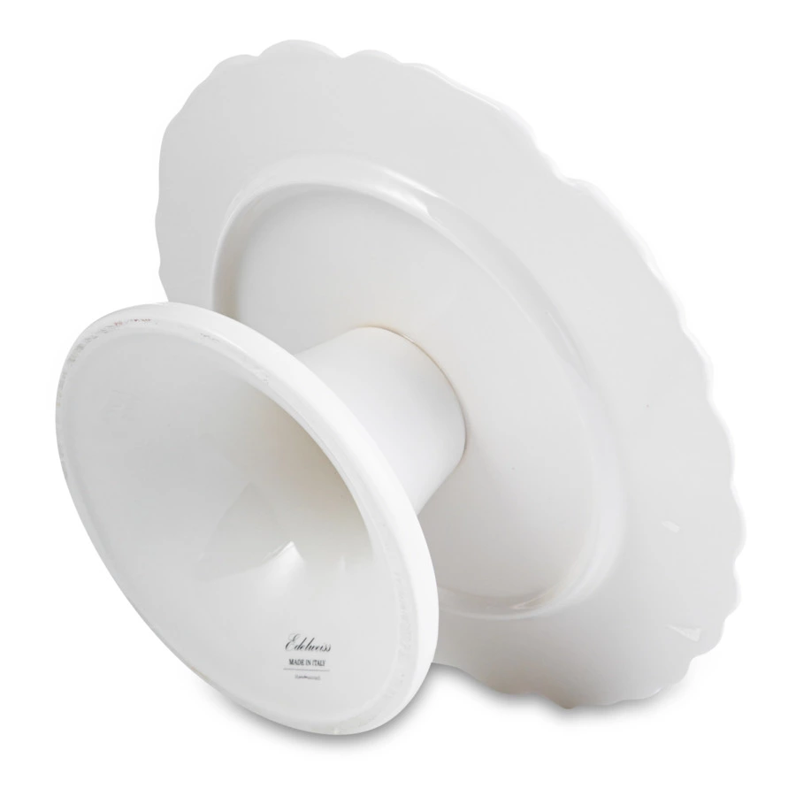 Блюдо для сладкого на ножке Edelweiss Маргаритка 22х22х8см, керамика, белое