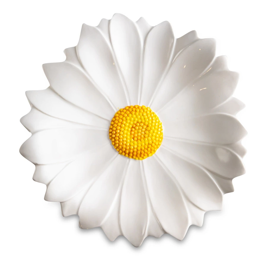 Блюдо круглое 3D Edelweiss Маргаритка 36х36 см, керамика, белое