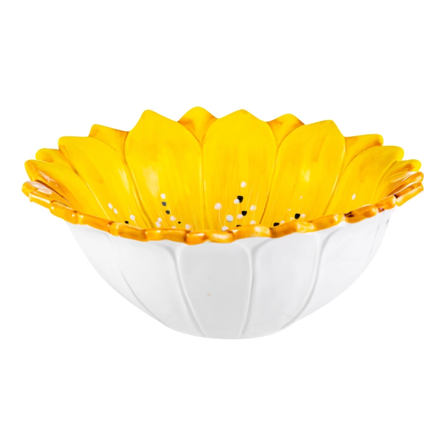 Салатник 3D Edelweiss Маргаритка 26х26х8см, керамика, желтый