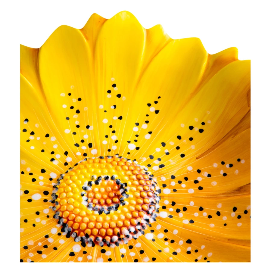 Блюдо круглое 3D Edelweiss Маргаритка 36 см, керамика, желтое