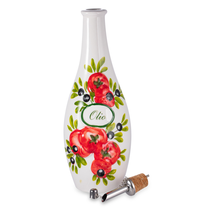 Бутылка для масла Edelweiss Томаты и оливки 27 см, керамика