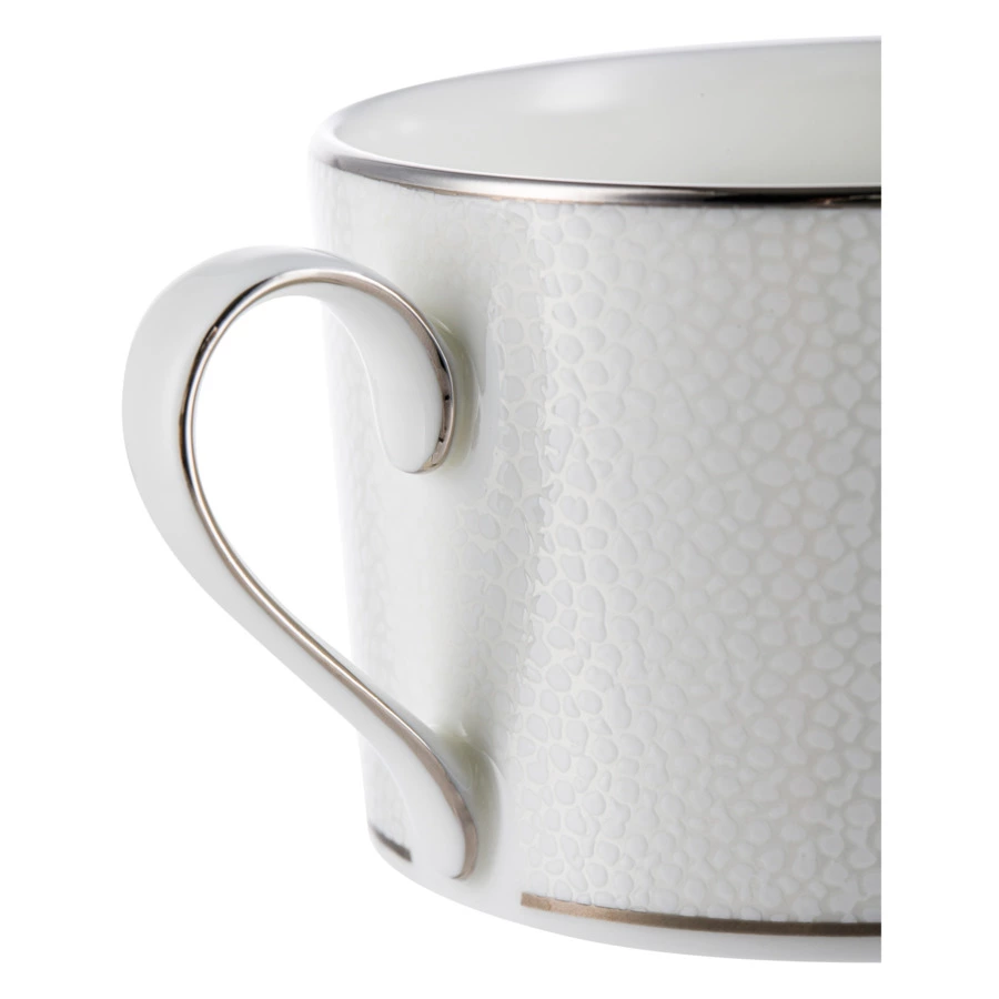 Чашка чайная с блюдцем Narumi Белый жемчуг 270 мл, фарфор костяной