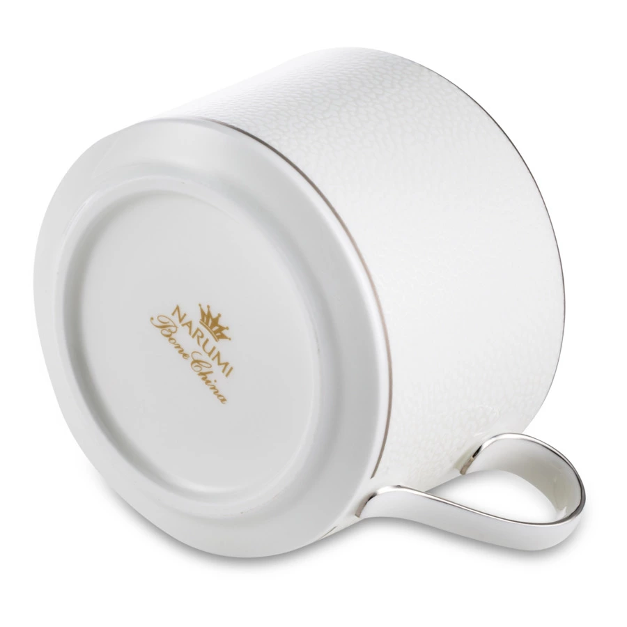 Чашка чайная с блюдцем Narumi Белый жемчуг 270 мл, фарфор костяной