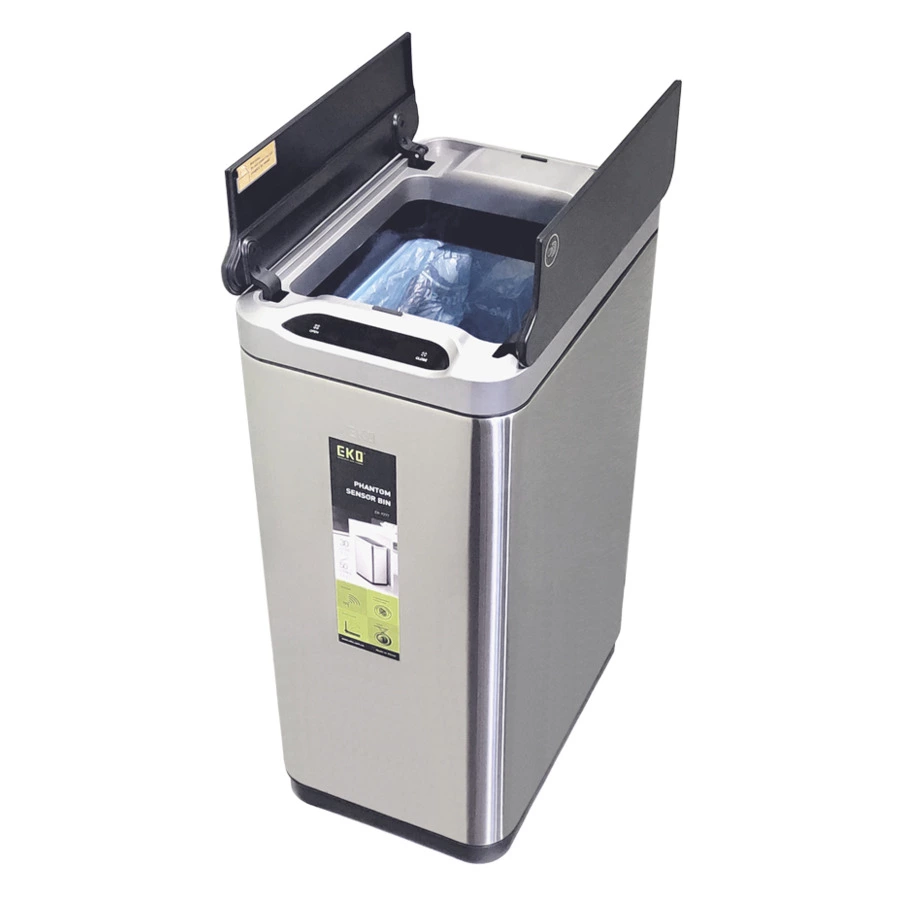 Ведро для мусора сенсорное EKO Phantom  50 л, сталь нержавеющая