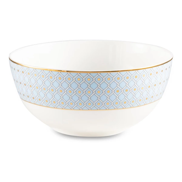 Салатник ИФЗ Восточная Азур 2 19,5 см, фарфор костяной