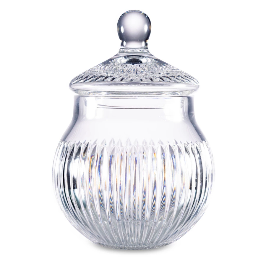 Ваза с крышкой Неман Лайнс 15х17,5 см, хрусталь