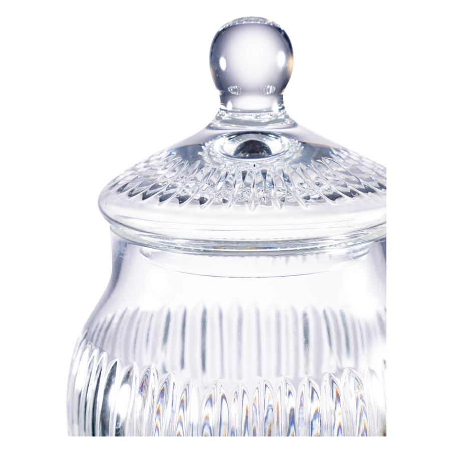Ваза с крышкой Неман Лайнс 15х17,5 см, хрусталь