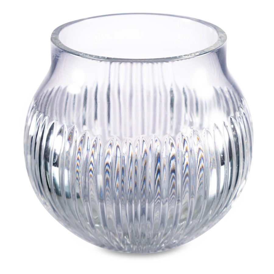Ваза с крышкой Неман Лайнс 15х17,5 см, хрусталь