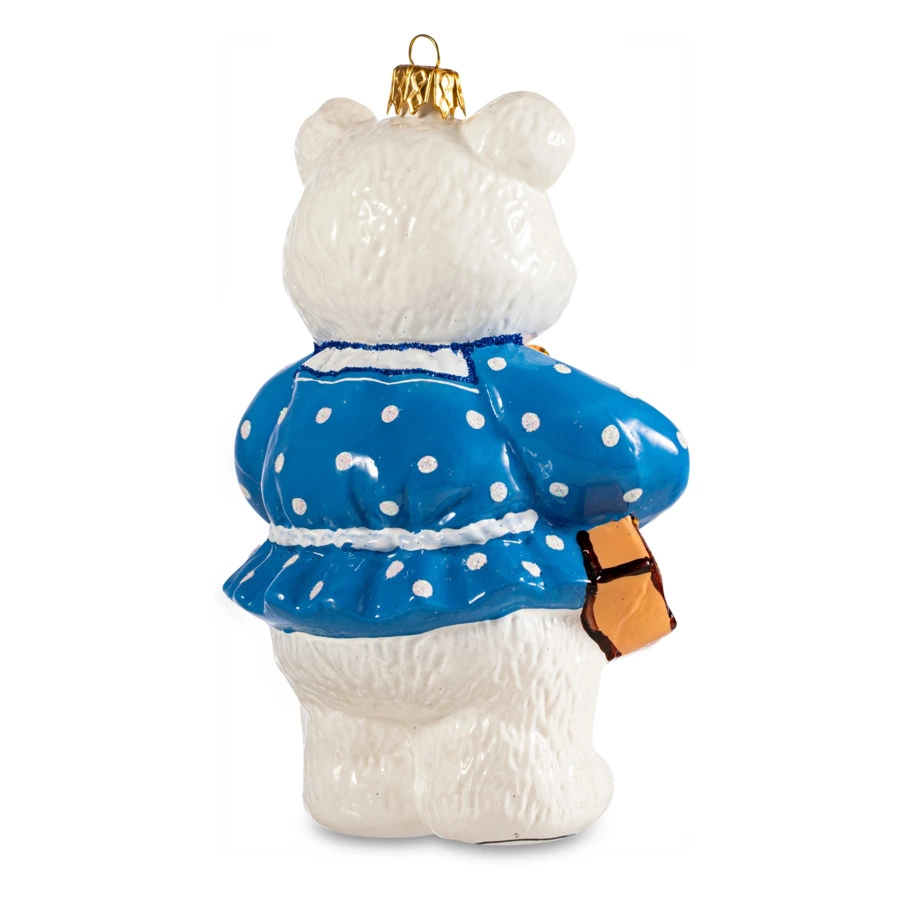 Игрушка елочная Morozko Мишка с балалайкой в ассортименте 11х9х16,5 см, стекло, п/к