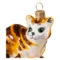 Игрушка елочная Morozko Кошечка рыжая с зелеными глазами 9х9х12 см, стекло, п/к