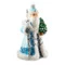 Игрушка елочная Morozko Дед Мороз с посохом в голубом 13х12х23 см, стекло, п/к