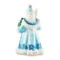 Игрушка елочная Morozko Дед Мороз с посохом в голубом 13х12х23 см, стекло, п/к