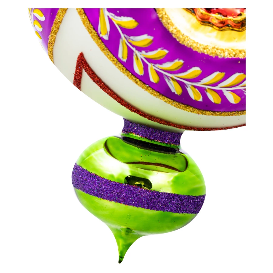 Игрушка елочная Morozko Подвес-рефлектор тройной 13х12х23 см, стекло, п/к