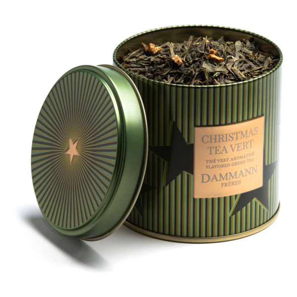 Чай зеленый с ароматом апельсина, ванилью и специями DAMMANN Christmas Tea, жестяная банка, 100 г