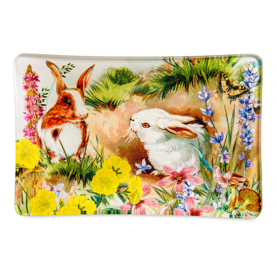 Мыльница Michel Design Works Кроличья нора 10х14,7 см, стекло