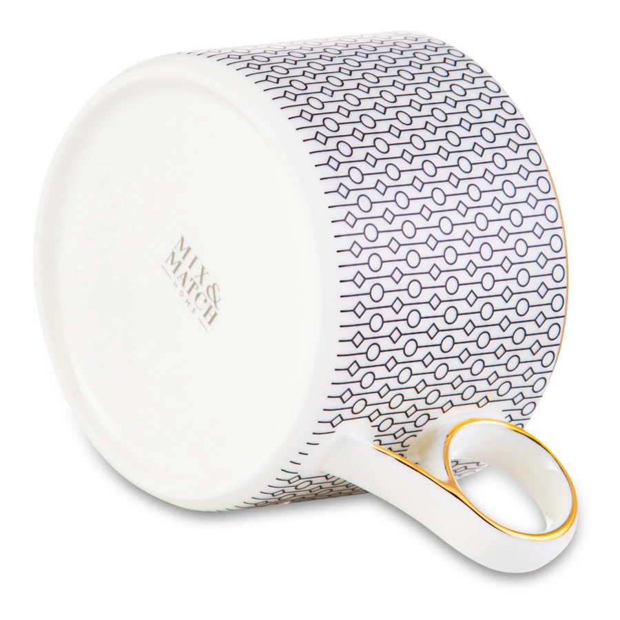 Набор чашек чайных с блюдцем Mix&Match Home Вола 200 мл, 2 шт, фарфор, п/к