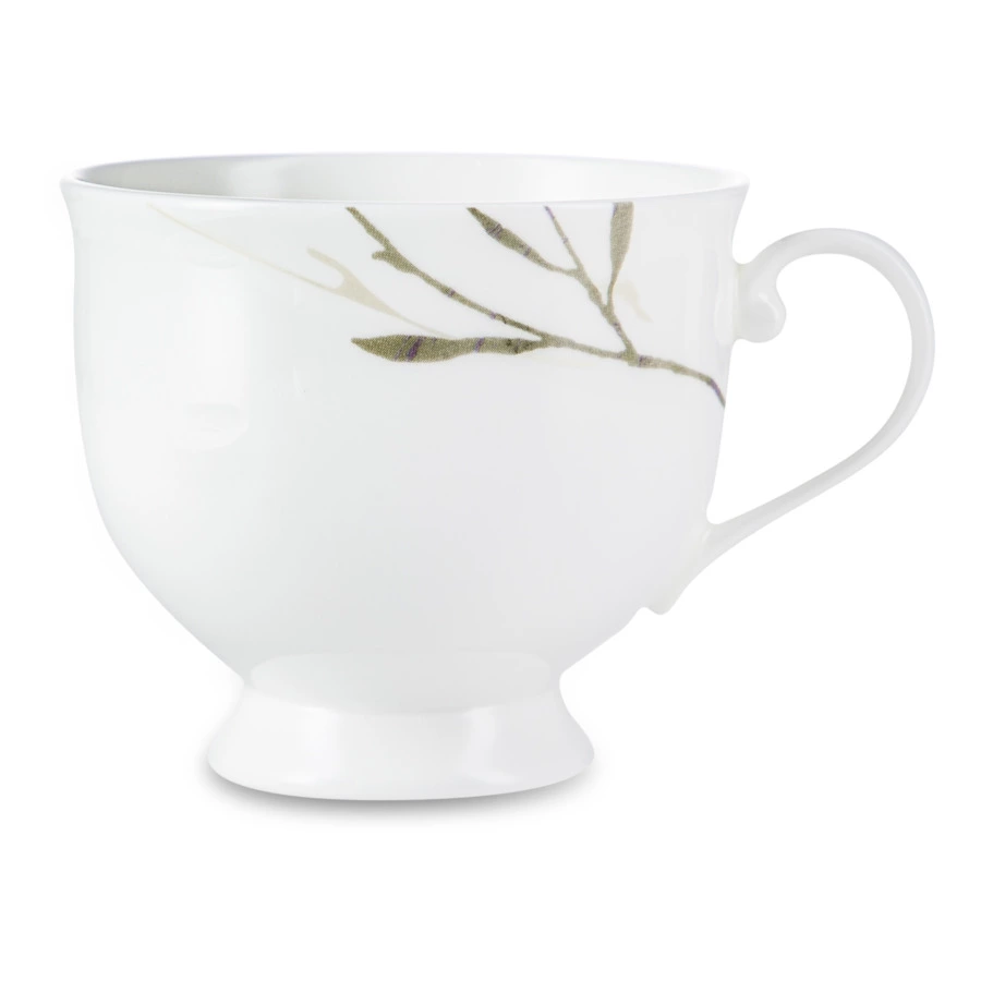 Чашка чайная с блюдцем Narumi Ботаника 230 мл, фарфор костяной