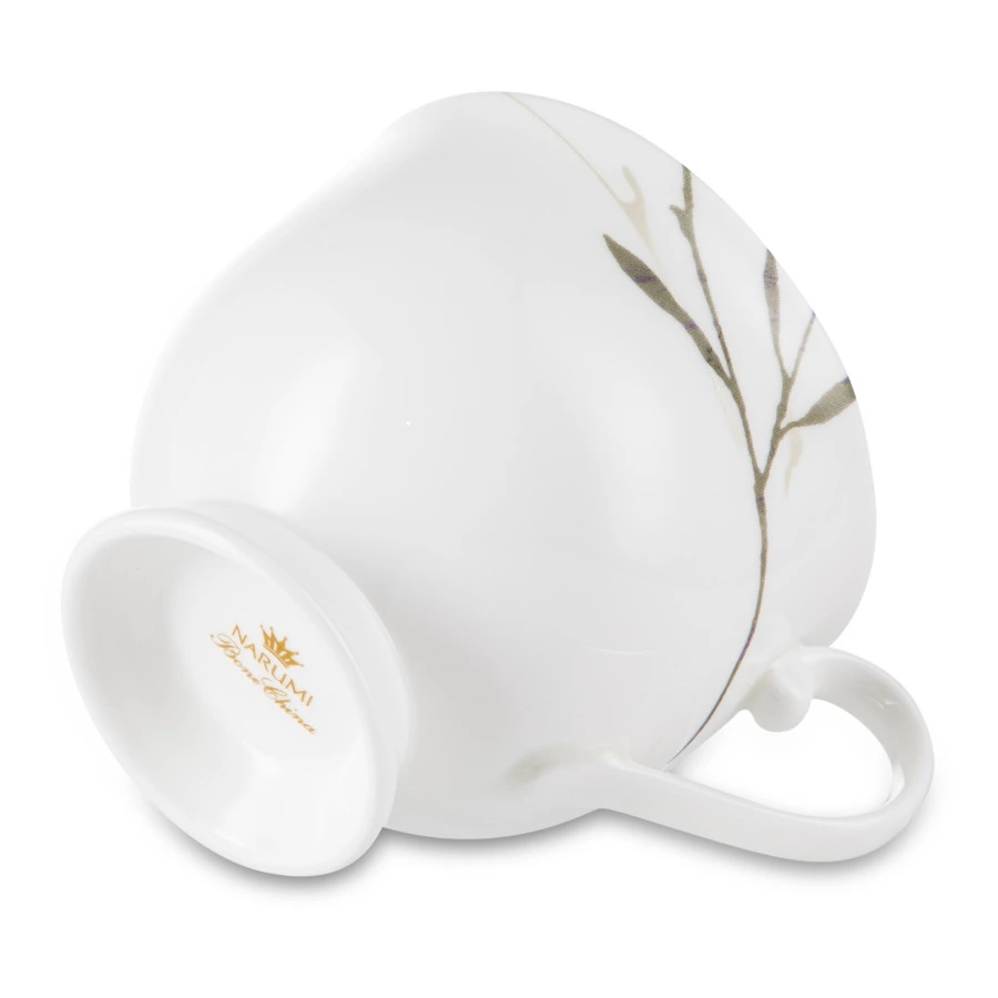 Чашка чайная с блюдцем Narumi Ботаника 230 мл, фарфор костяной