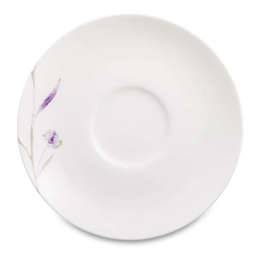 Чашка чайная с блюдцем Narumi Ботаника 230 мл, фарфор костяной