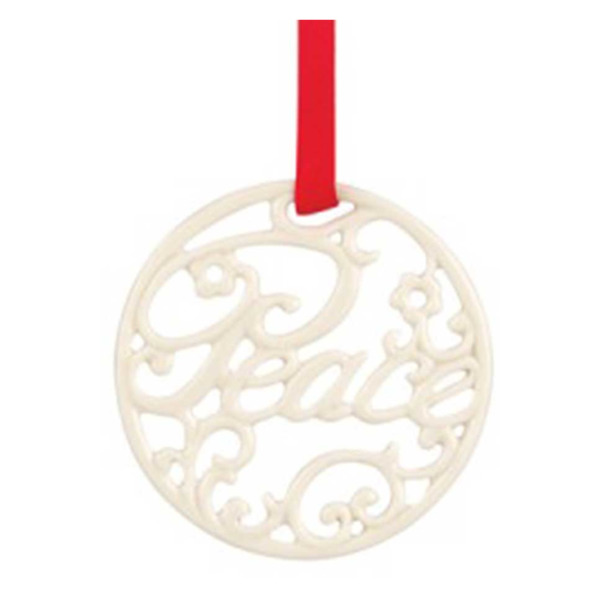 Украшение новогоднее,медальон Lenox Мир 6 см