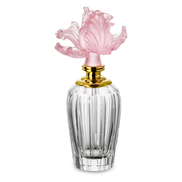 Флакон для духов Cristal de Paris Тюльпан 130 мл, хрустальное тесто, розовый