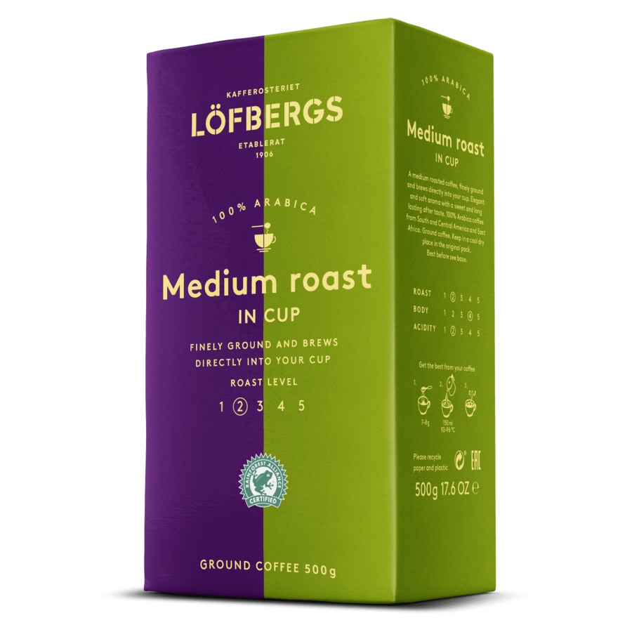 Кофе молотый Lofbergs Medium Roast In Cup 500 г