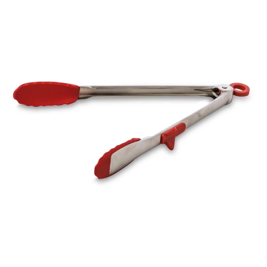 Щипцы для сковородок с опорой Tovolo 34 см, силикон, красный