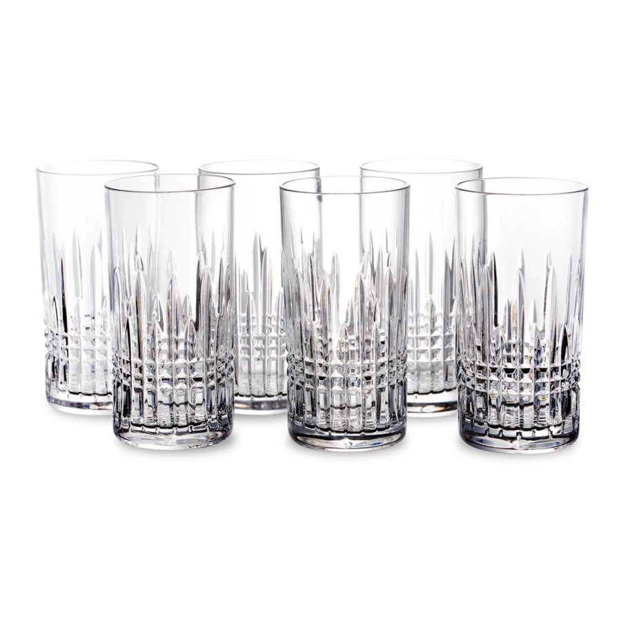 Набор стаканов для воды и коктейля Неман Ordi 330 мл, 6 шт, хрусталь