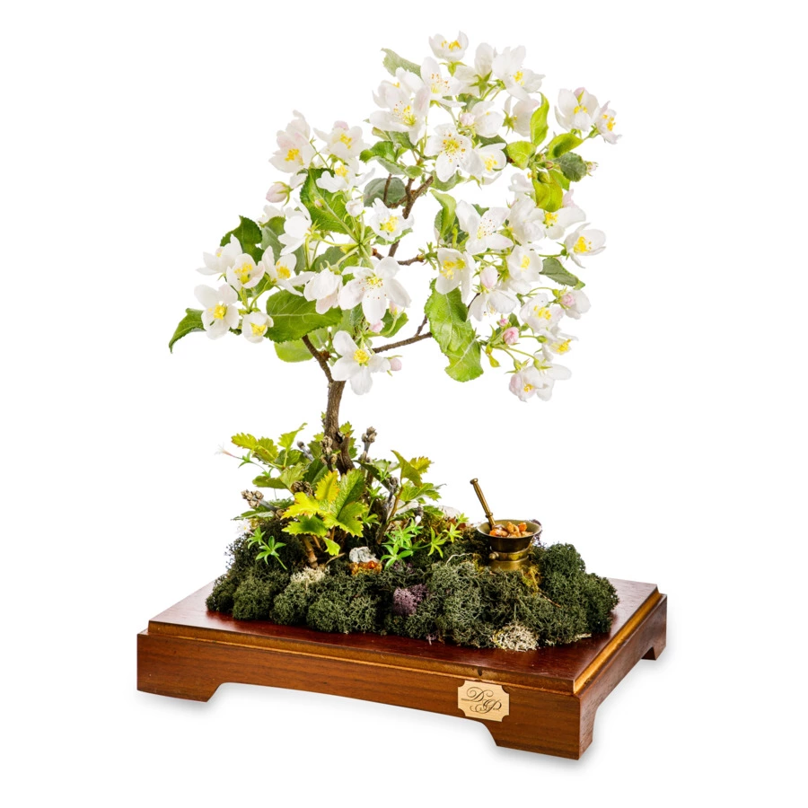 Яблоня из холодного фарфора