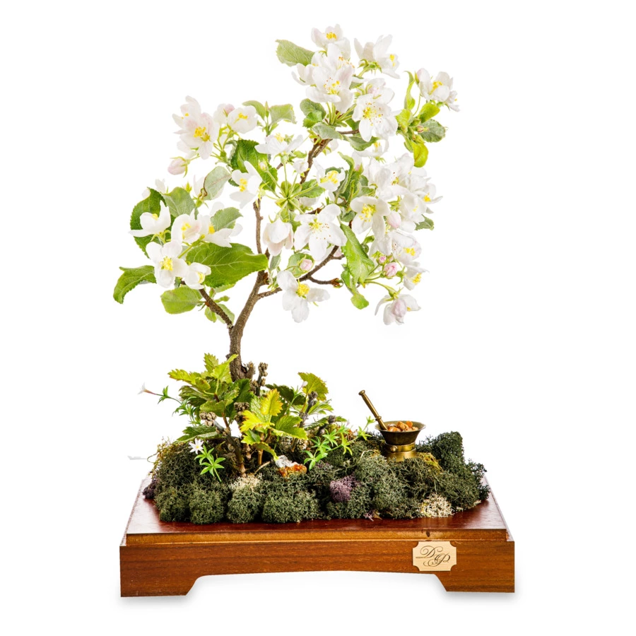 Яблоня из холодного фарфора