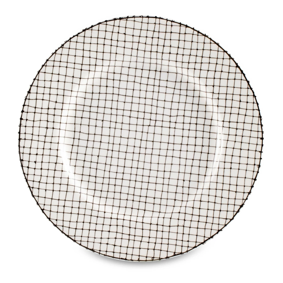 Тарелка обеденная Taitu Утюги 27 см, фарфор костяной