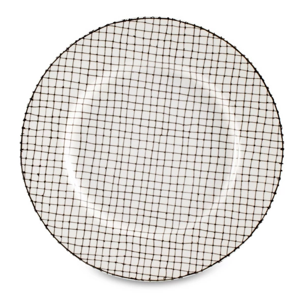 Тарелка обеденная Taitu Утюги 27 см, фарфор костяной