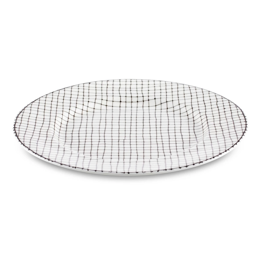 Тарелка обеденная Taitu Утюги 27 см, фарфор костяной