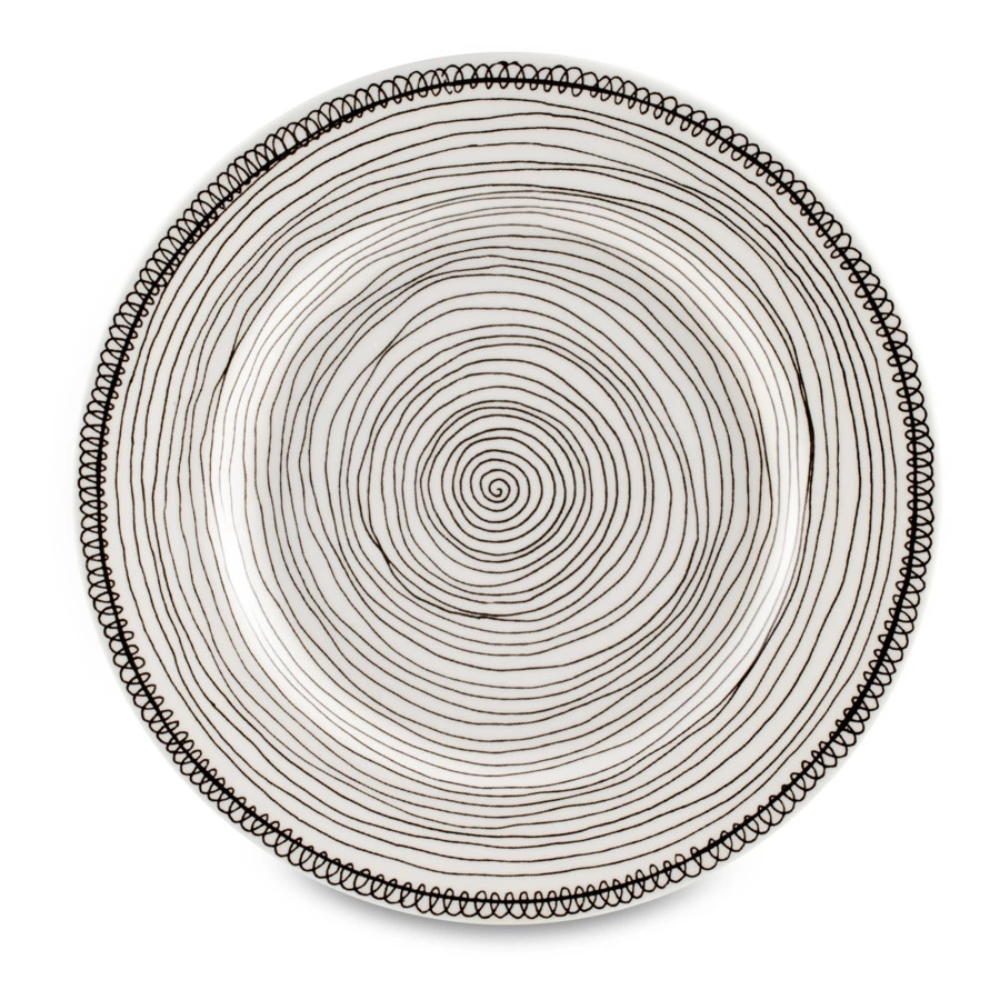 Тарелка десертная Taitu Утюги 21,5 см, фарфор костяной