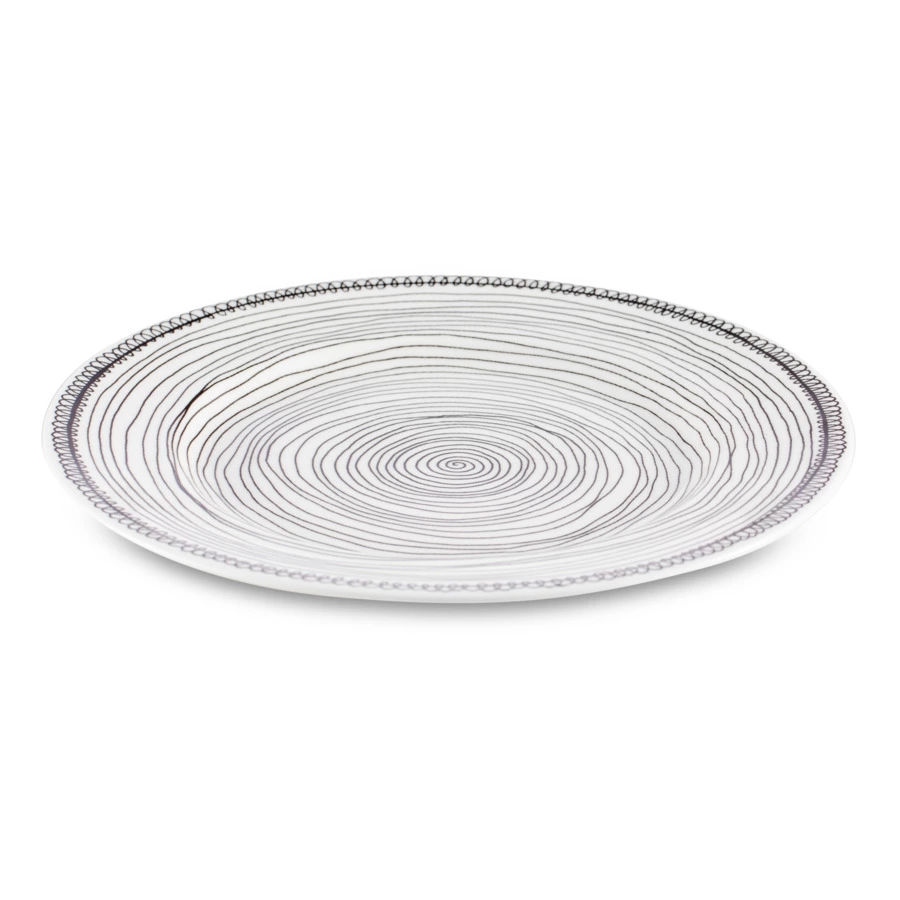 Тарелка десертная Taitu Утюги 21,5 см, фарфор костяной