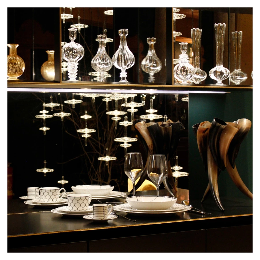 Тарелка десертная Taitu Утюги 21,5 см, фарфор костяной