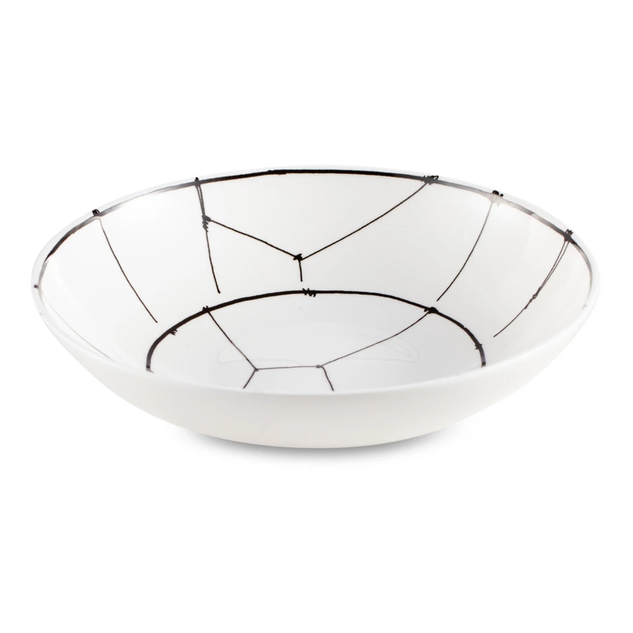 Тарелка суповая Taitu Утюги 20,5 см, фарфор костяной