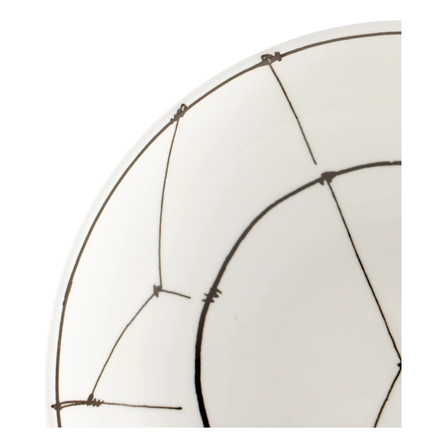 Тарелка суповая Taitu Утюги 20,5 см, фарфор костяной