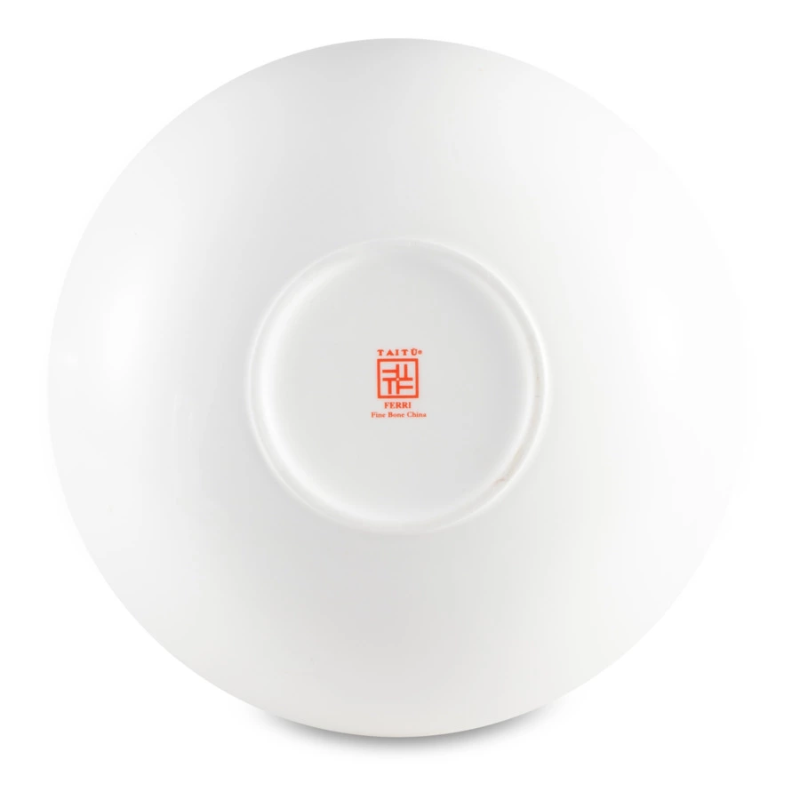 Тарелка суповая Taitu Утюги 20,5 см, фарфор костяной