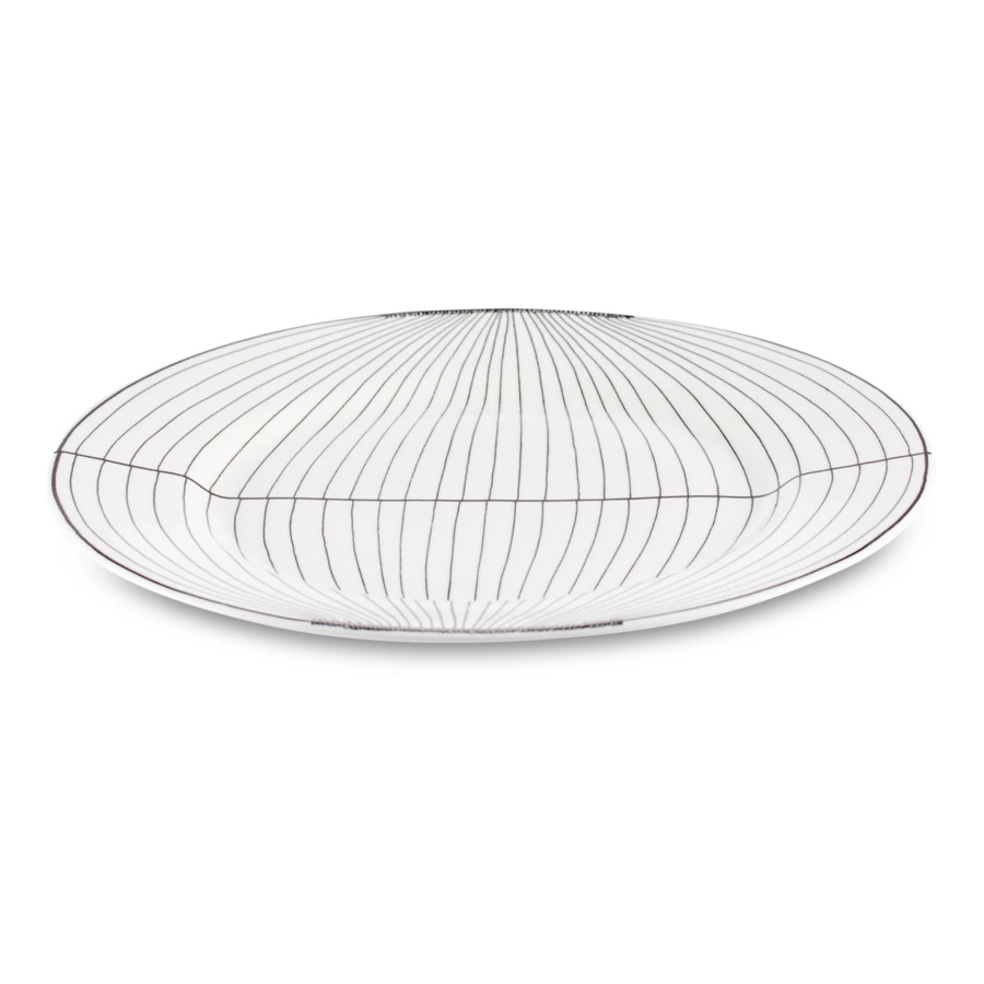Блюдо сервировочное Taitu Утюги 31,5 см, фарфор костяной