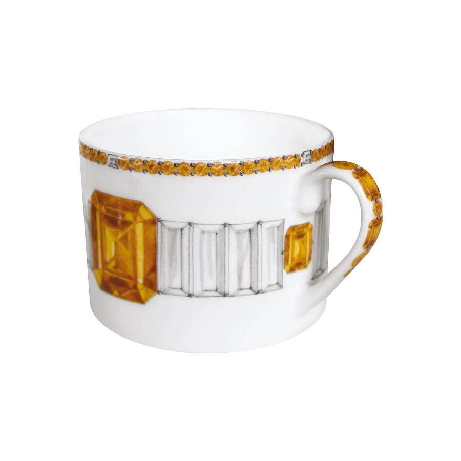 Чашка чайная с блюдцем Taitu Вечные ценности Топаз 230 мл, фарфор костяной
