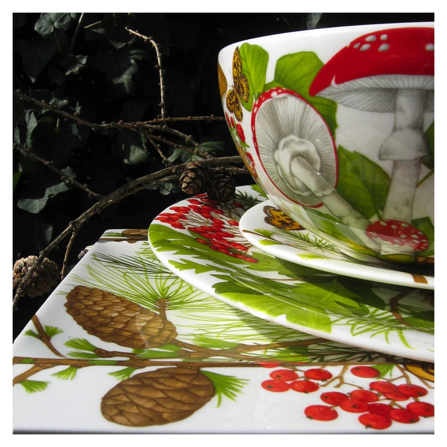 Блюдо сервировочное прямоугольное Taitu Гора 40х29 см, фарфор костяной