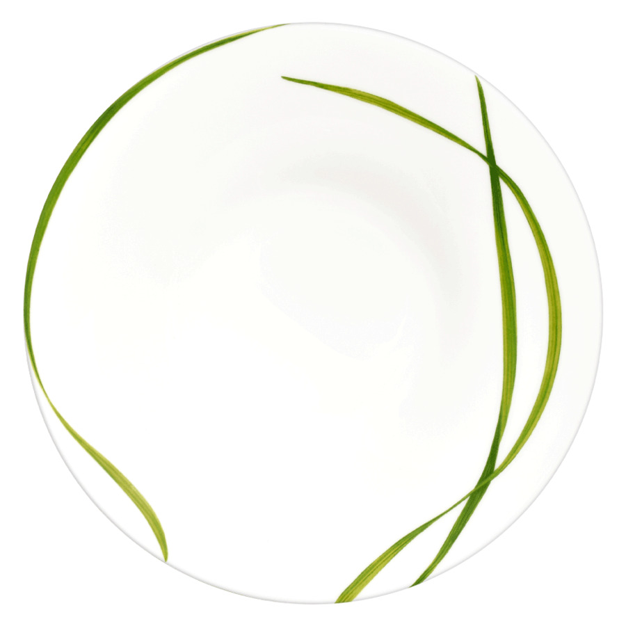 Тарелка суповая Taitu Травы 22 см, фарфор костяной