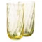 Набор стаканов для воды Anna Von Lipa Водоворот 300 мл, 2 шт, стекло хрустальное, желтый