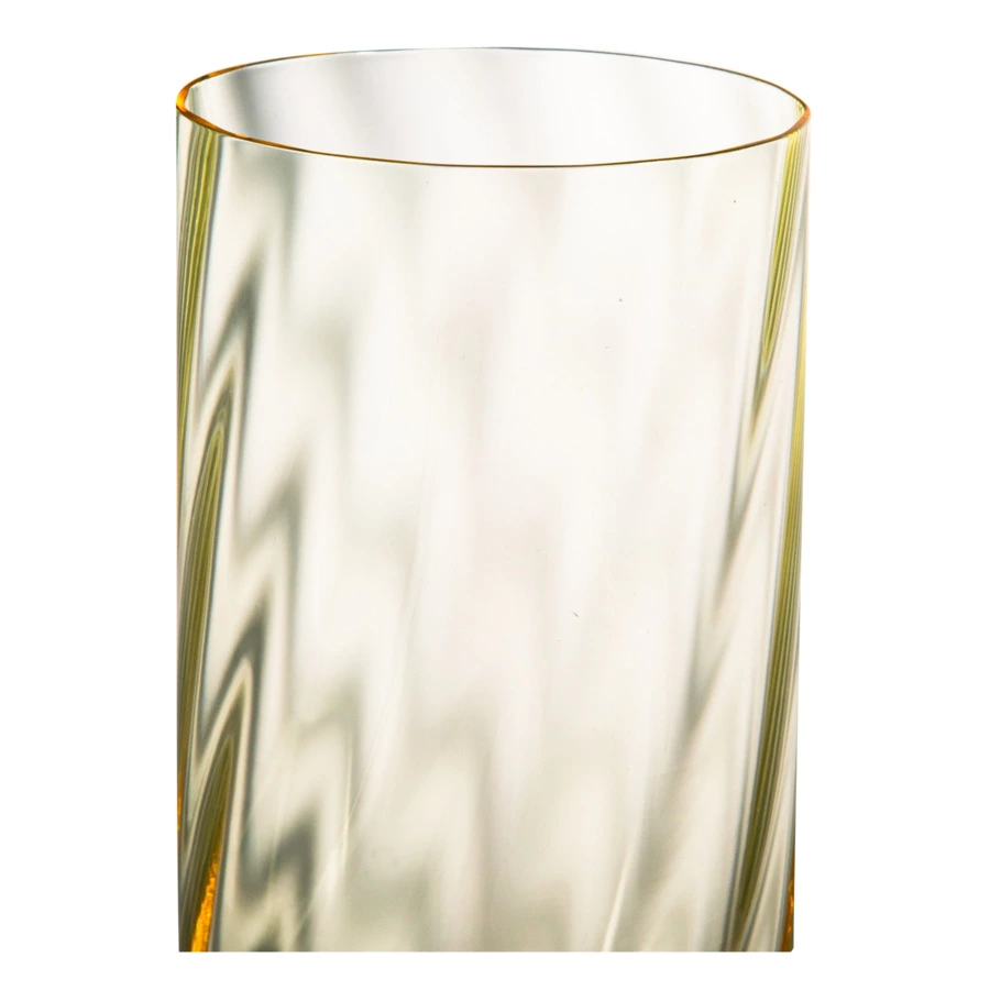 Набор стаканов для воды Anna Von Lipa Водоворот 300 мл, 2 шт, стекло хрустальное, желтый
