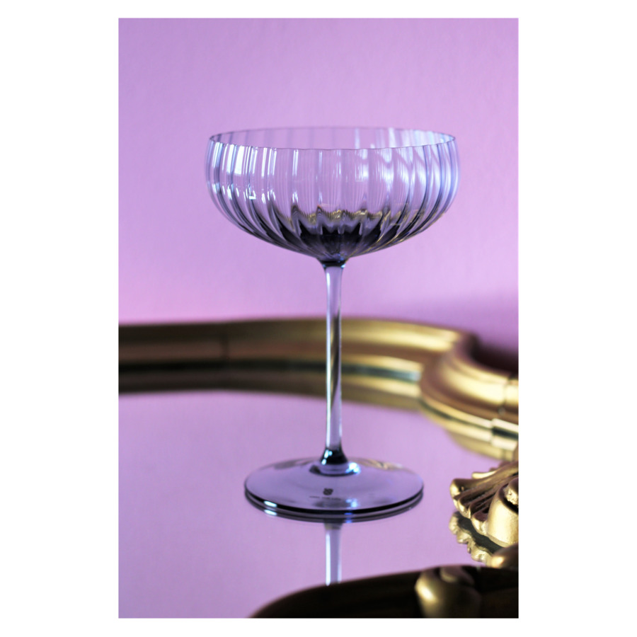Креманка для шампанского Anna Von Lipa Лион 280 мл, стекло хрустальное, дымчатая