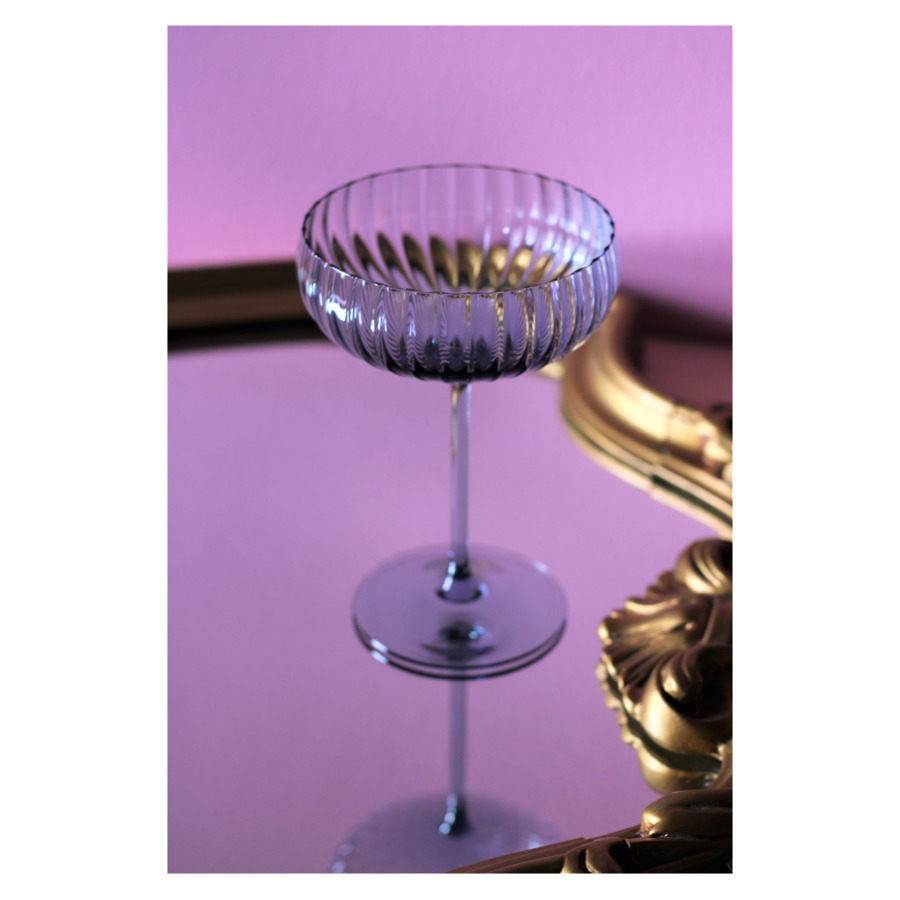 Набор креманок для шампанского Anna Von Lipa Лион 280 мл, 2 шт, стекло хрустальное, дымчатый