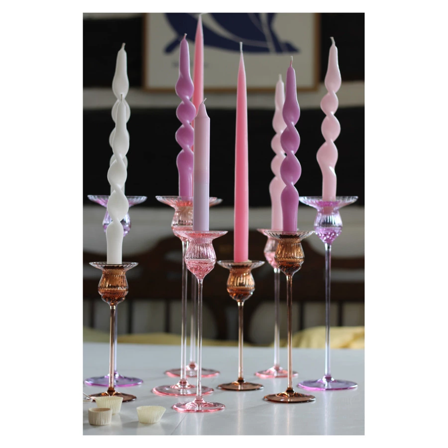 Подсвечник Anna Von Lipa 25 см, стекло хрустальное, бирюзовый