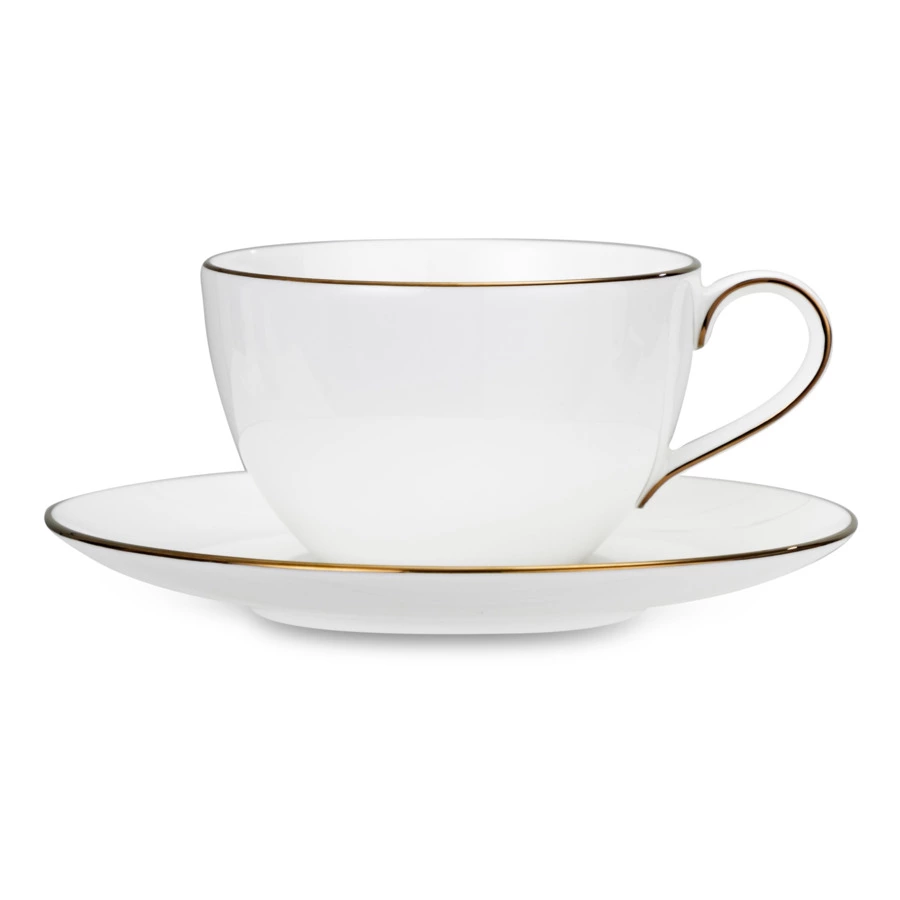 Сервиз чайный Narumi Золотая линия на 6 персон 21 предмет, фарфор костяной